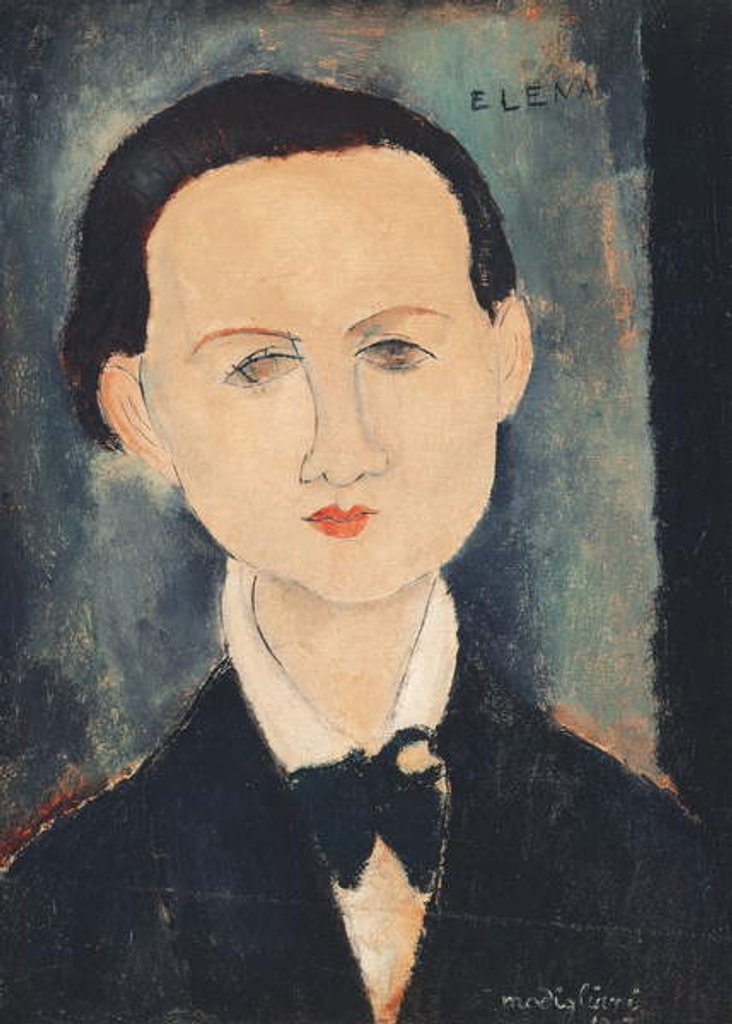 Detail of Elena Povolozky, 1917 by Amedeo Modigliani