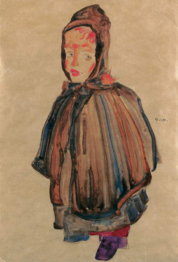 Detail of Girl with hood, 1910 by Egon Schiele