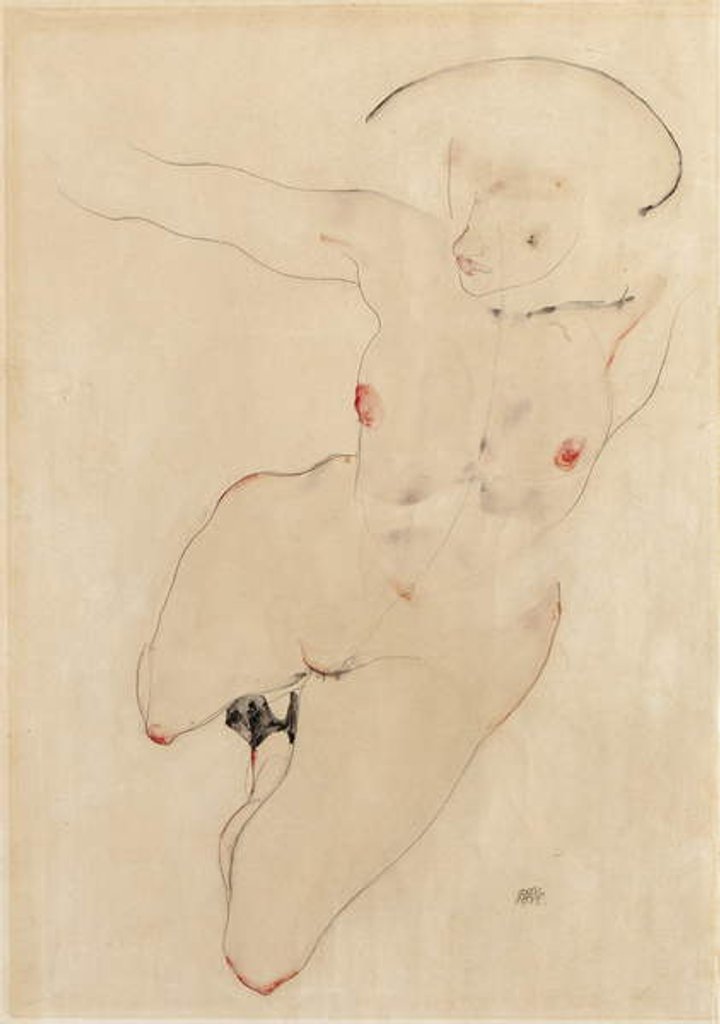 Detail of Female nude, 1912 by Egon Schiele