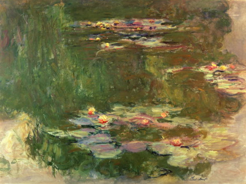 Detail of The Lily Pond, c.1917 by Claude Monet