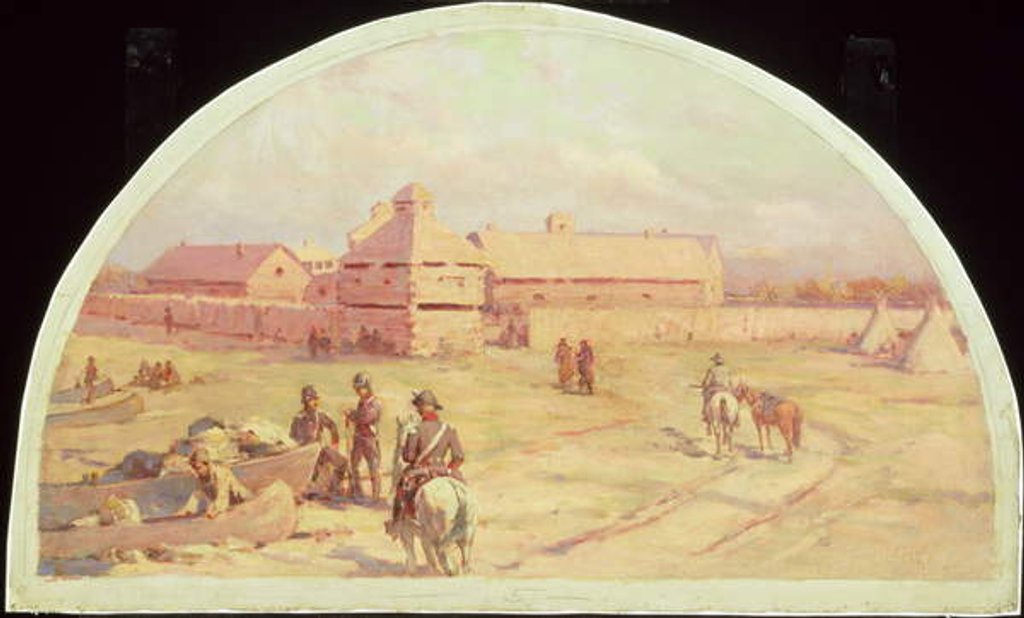 Detail of The first Fort Dearborn, 1803 by Lawrence Carmichael Earle