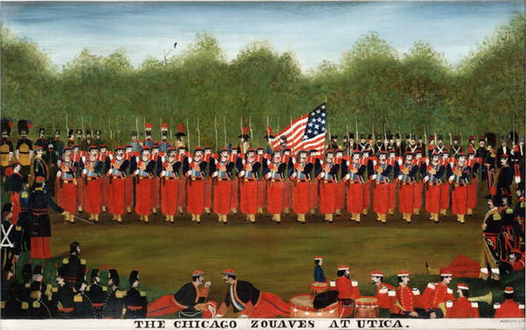 Detail of The Chicago Zouaves at Utica, c.1860 by John Bernt Graff