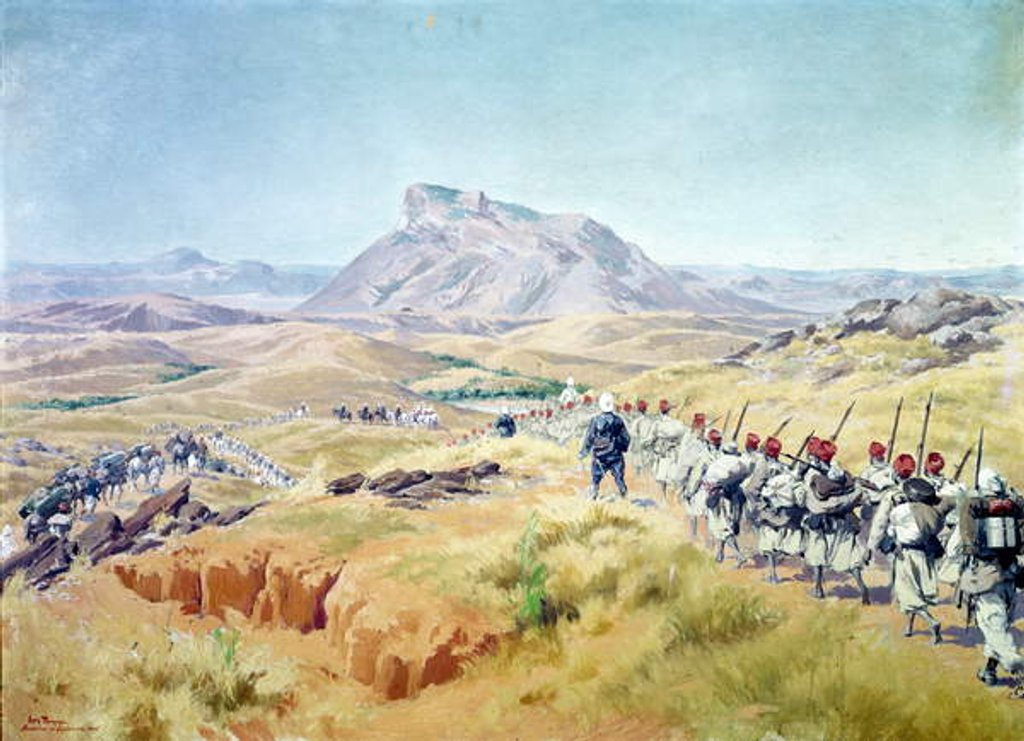 Detail of The Taking of Andriba Peak, Madagascar, 15th september 1895 by Louis Tinayre