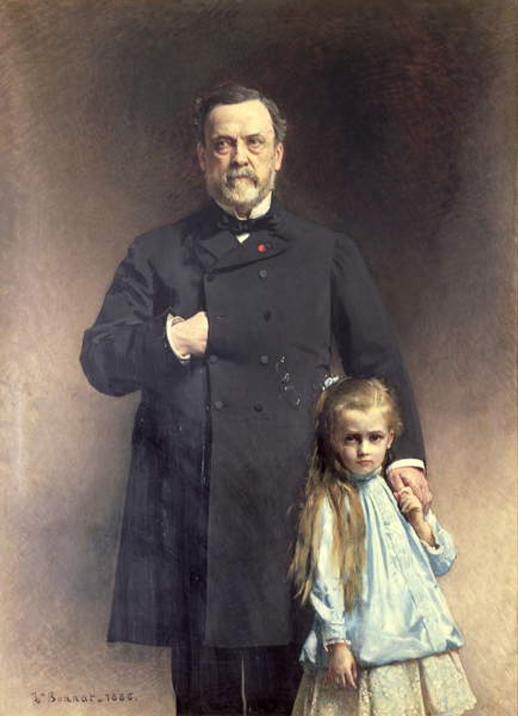 Detail of Louis Pasteur and his Grand-daughter, Camille Vallery-Radot by Leon Joseph Florentin Bonnat