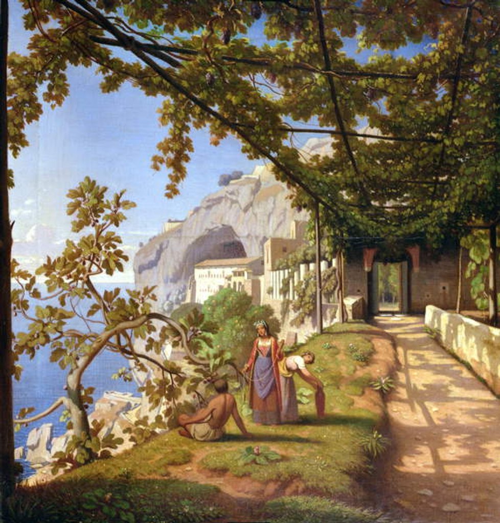 Detail of View of Capri by Theodore Caruelle d' Aligny