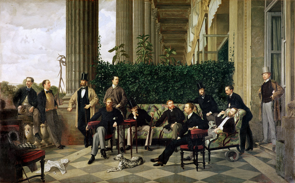 Detail of The Circle of the Rue Royale, Paris, 1868 by James Jacques Joseph Tissot