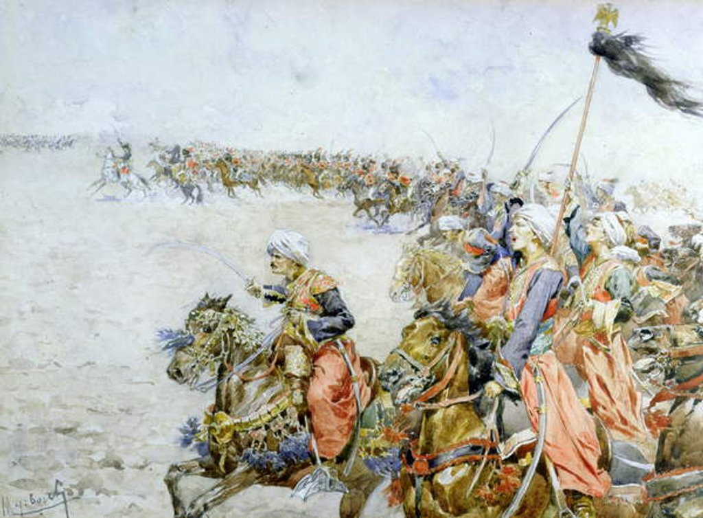 Detail of Charge of the Mamelukes at the Battle of Austerlitz, 2nd December 1805 by Felicien baron de Myrbach-Rheinfeld