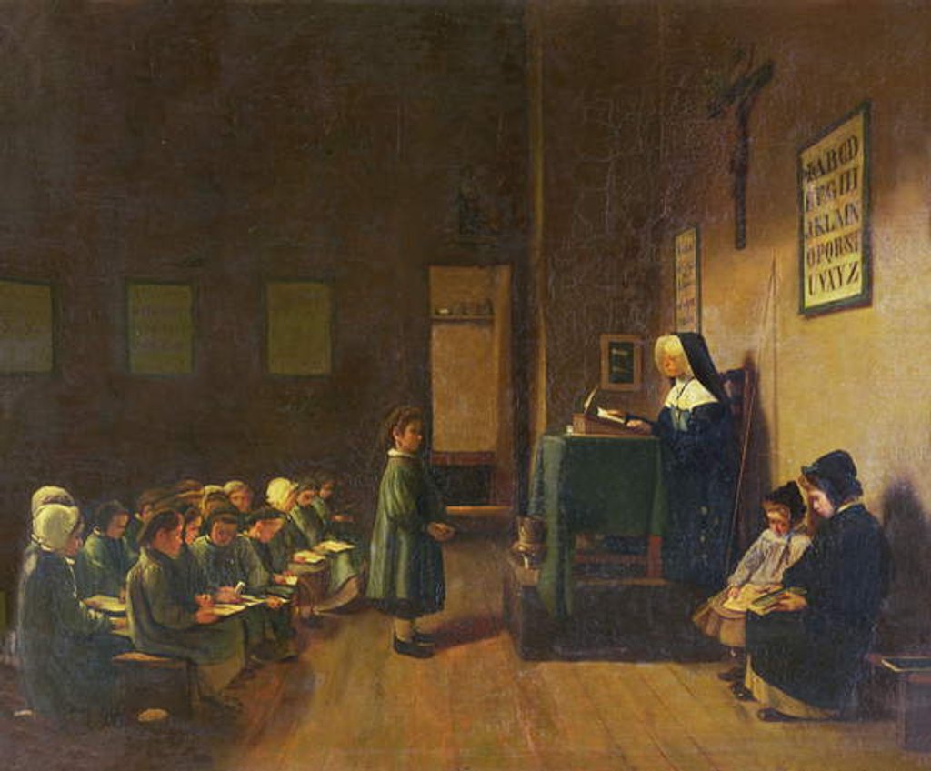 Detail of The Schoolroom, 1876 by Francois Bonvin