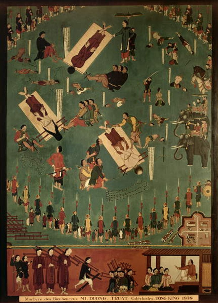 Detail of The Martyrdom of the Blessed Mi, Duong and Truat at Tongking, China, in 1838 1838 by Indo-Chinese School