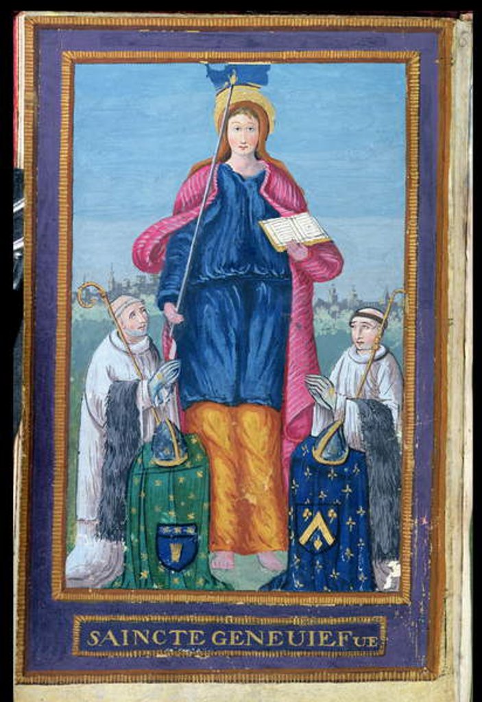 Detail of Ms 1847 Depiction of St. Genevieve by French School