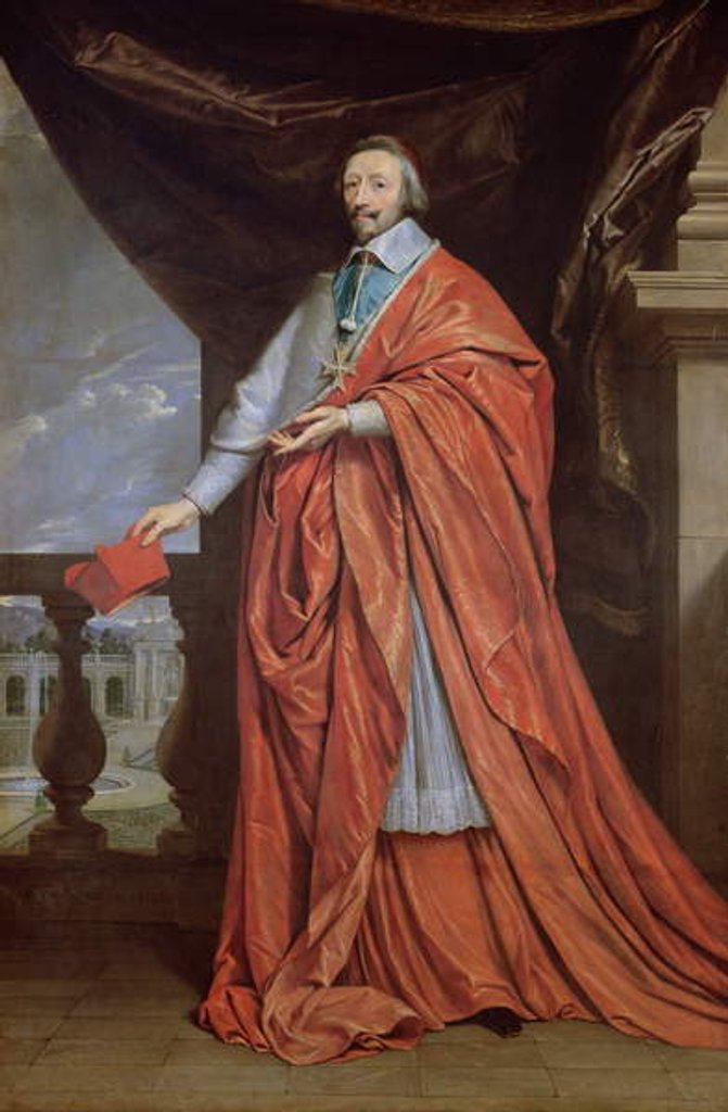 Detail of Portrait of Armand-Jean du Plessis, Cardinal Richelieu by Philippe de Champaigne