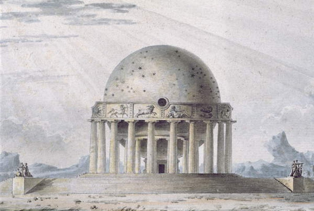 Detail of Design for a House for a Cosmopolite, 1783 by Antoine Laurent Thomas Vaudoyer