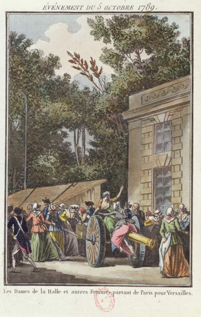 Detail of The women of Les Halles marching to Versailles, 5th October 1789 by Jean-Francois Janinet