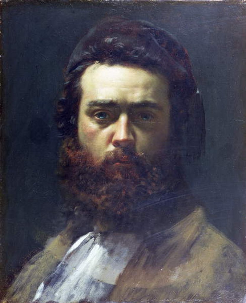 Detail of Self Portrait as a Young Man by Victor Francois Eloi Biennoury