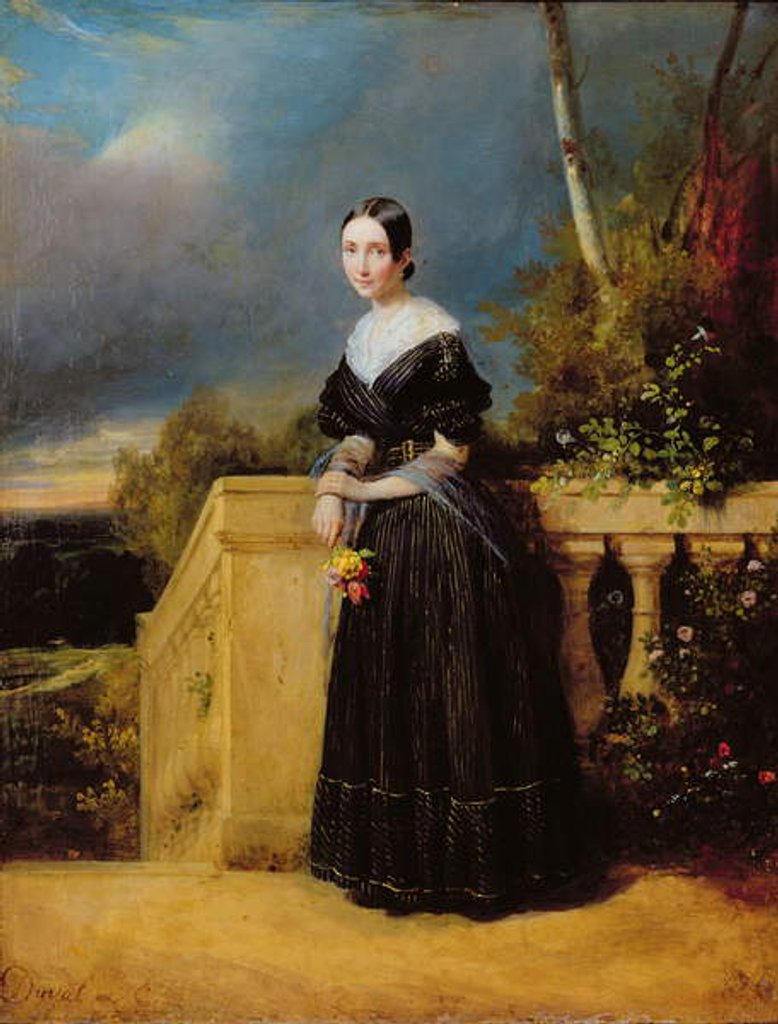 Detail of Fanny Persiani by Pierre Duval-Lecamus