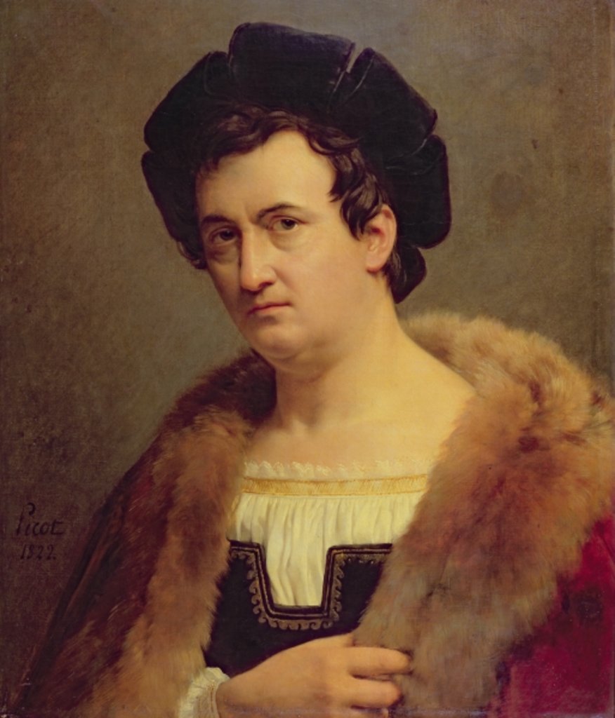 Detail of Portrait of Francois Joseph Talma, 1822 by Francois Edouard Picot