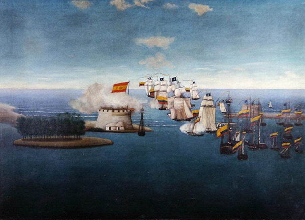 Detail of The Battle of Maracaibo on 24th July, 1823 by José María Espinosa Prieto