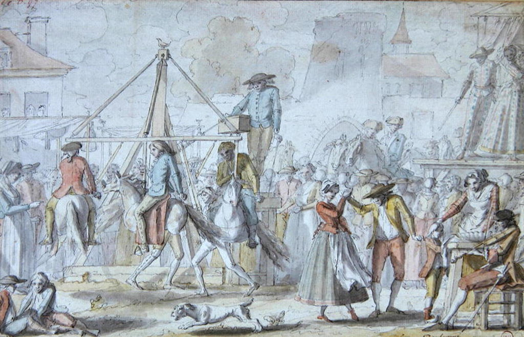 Detail of Parisian Pleasure Ground, known as 'Les Porcherons' by French School