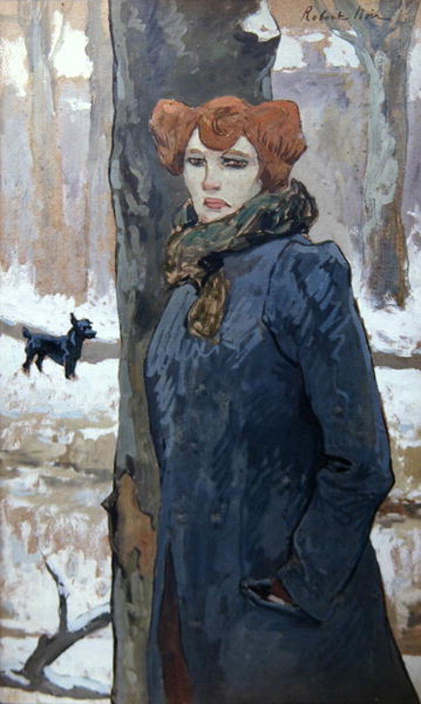Detail of A prostitute in a forest in winter by Robert Noir