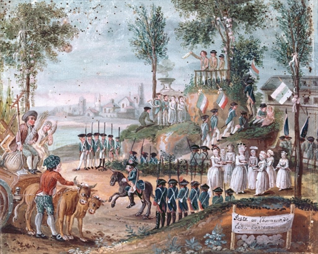 Detail of French provincial Festival of the Supreme Being, 1794 by French School