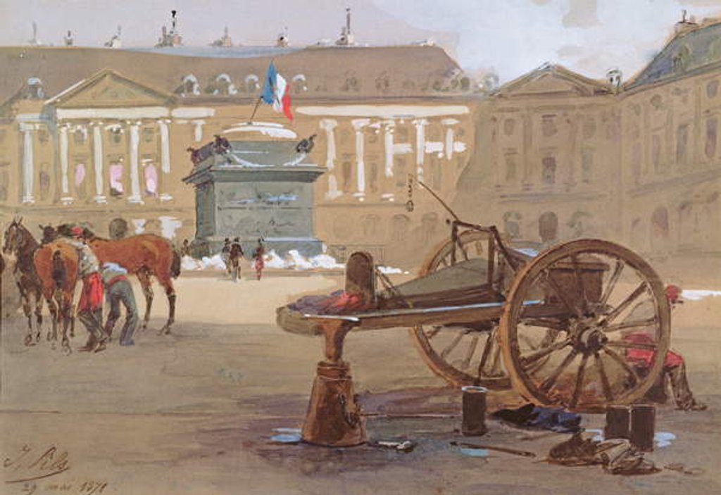 Detail of The fallen column, Place Vendôme, Paris, 29 May 1871 by Isidore Pils