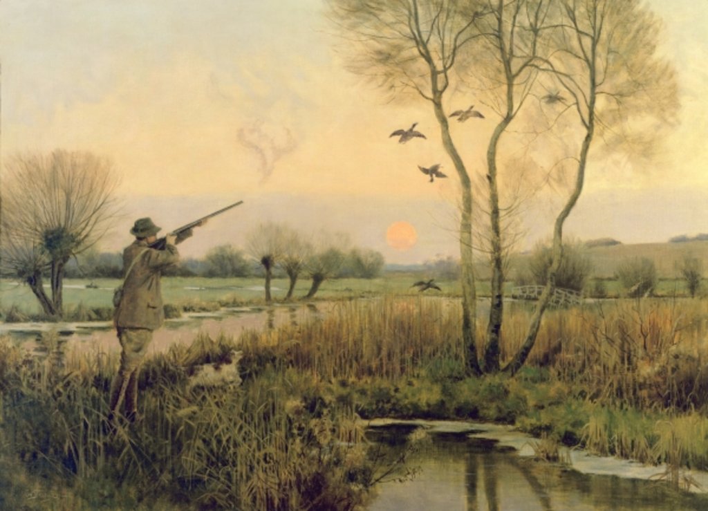 Detail of Duck Shooting by Christopher William Strange