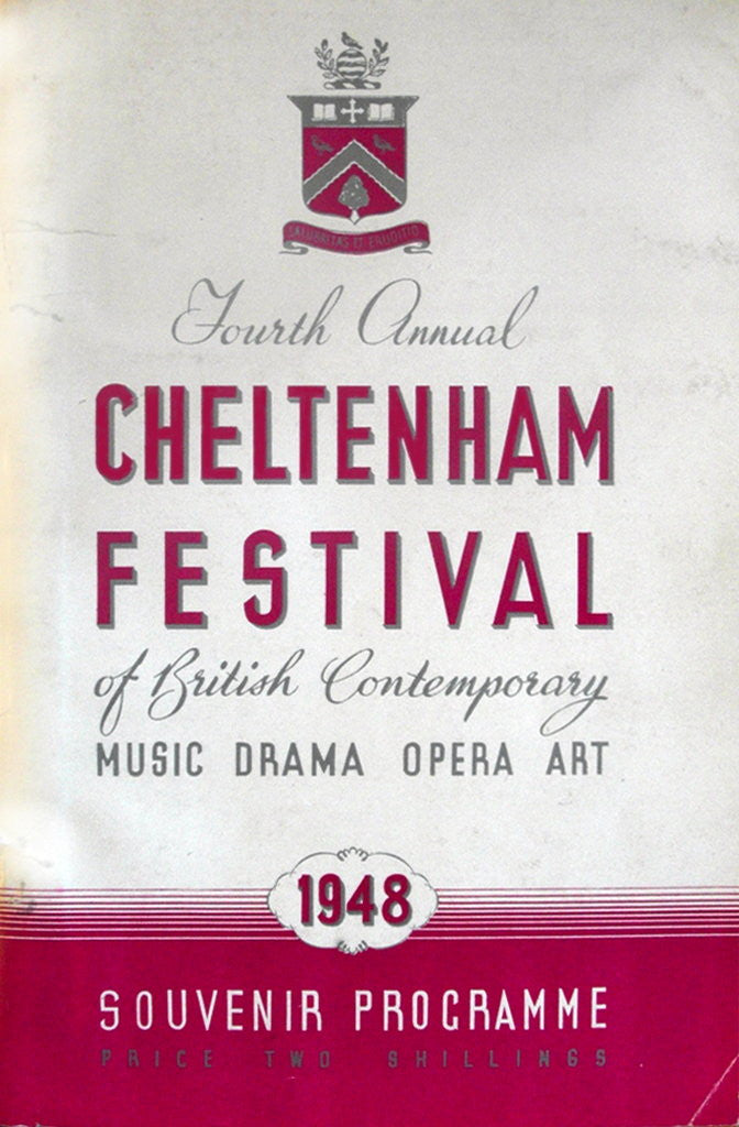 Detail of 1948 Cheltenham Music Festival Programme Cover by Cheltenham Festivals