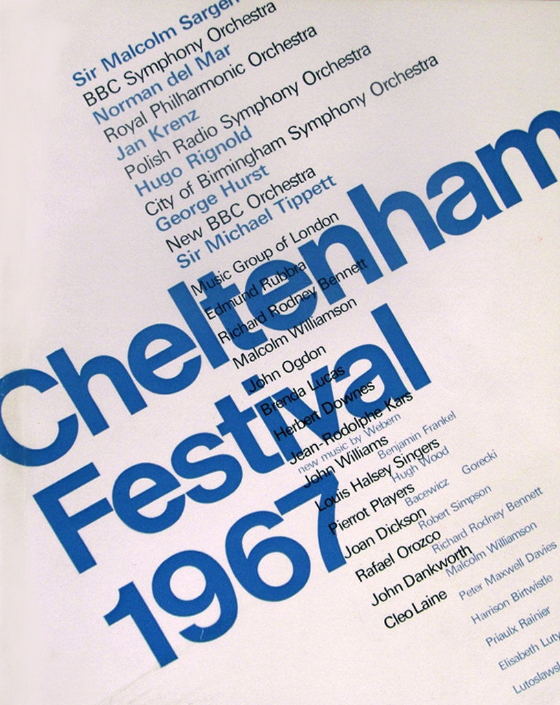 Detail of 1967 Cheltenham Music Festival Programme Cover by Cheltenham Festivals