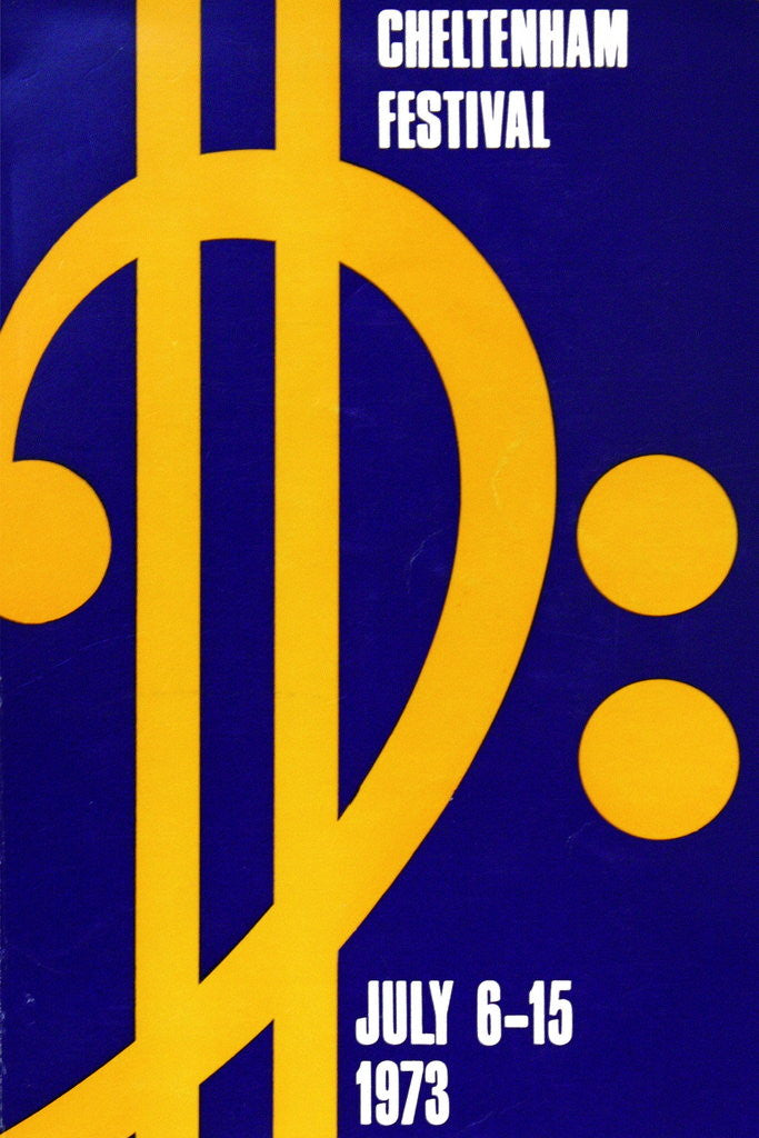 Detail of 1973 Cheltenham Music Festival Programme Cover by Cheltenham Festivals