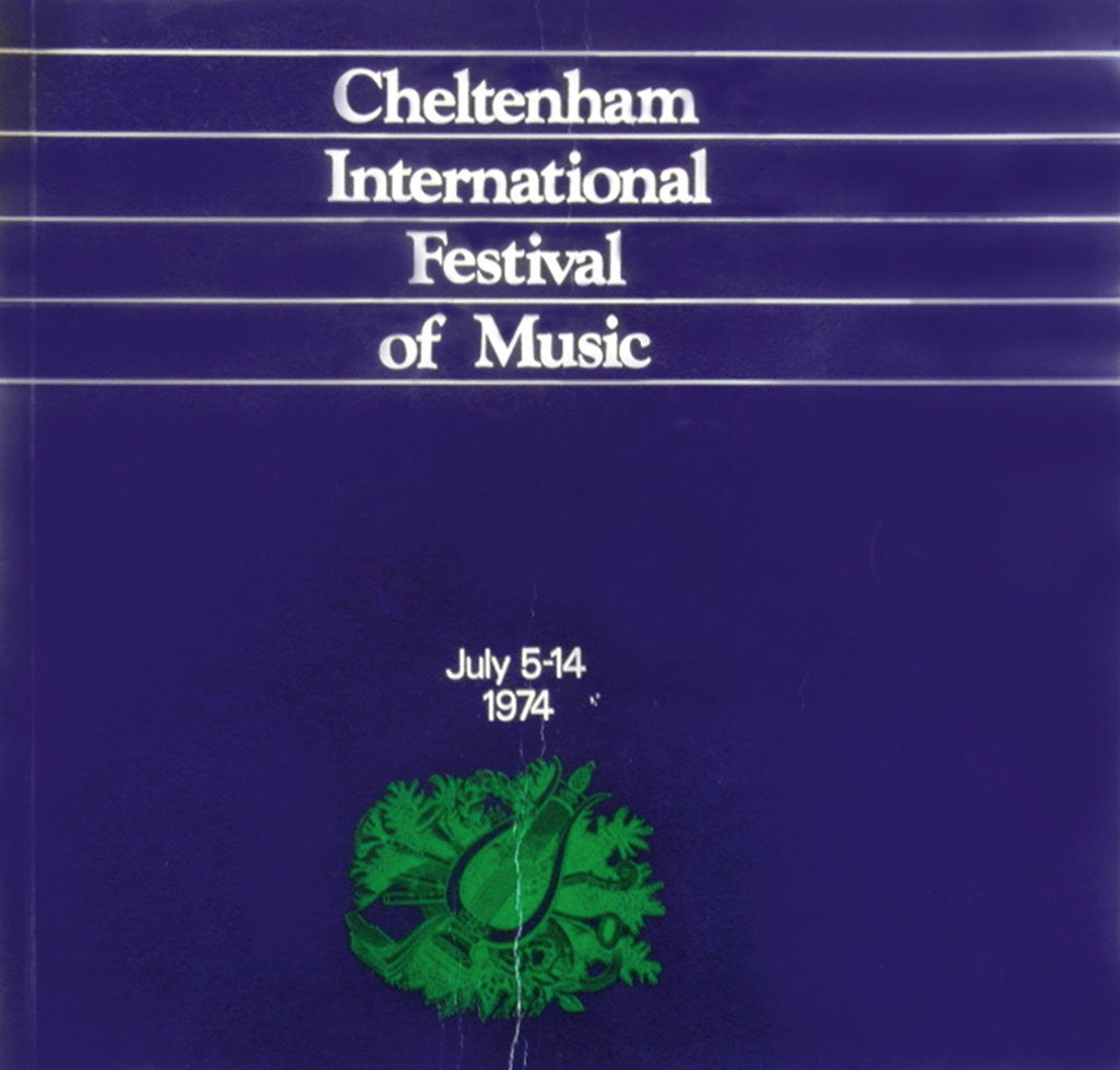 Detail of 1974 Cheltenham Music Festival Programme Cover by Cheltenham Festivals