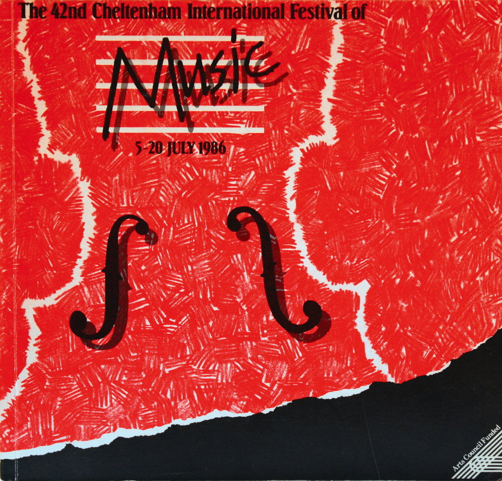 Detail of 1986 Cheltenham Music Festival Programme Cover by Cheltenham Festivals
