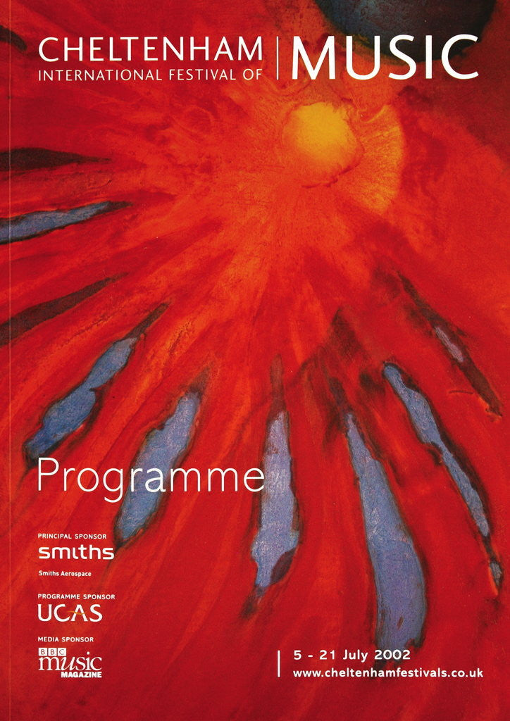 Detail of 2002 Cheltenham Music Festival Programme Cover by Cheltenham Festivals