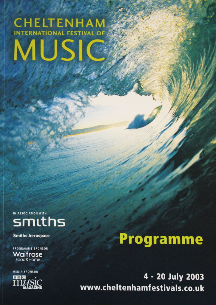 Detail of 2003 Cheltenham Music Festival Programme Cover by Cheltenham Festivals