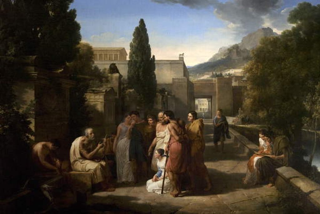 Detail of Homer singing his Iliad at the Gate of Athens, 1811 by Guillaume Lethiere