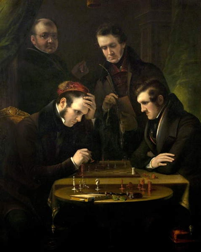 Detail of The Chess Players by James Lonsdale