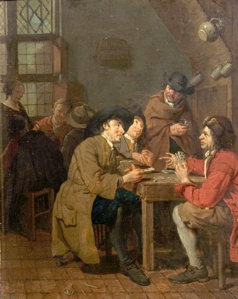 Detail of Interior, Card Playing by Peter Jacob Horemans