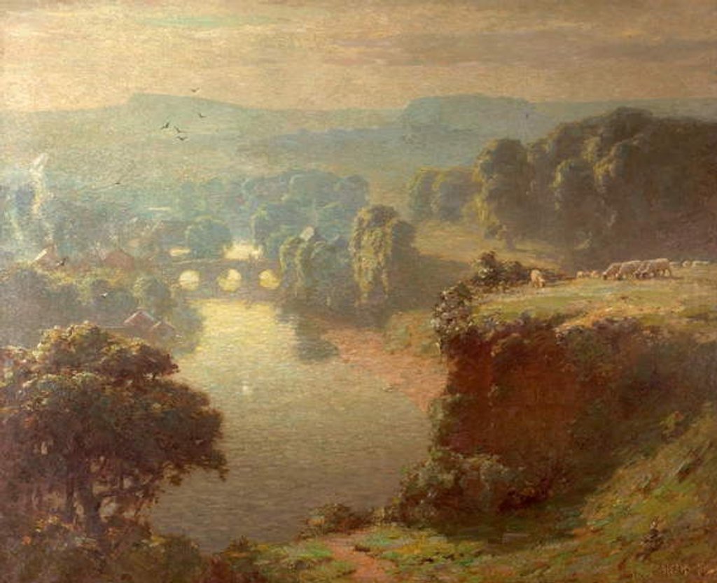 Detail of Morning, Teme Dale, 1908 by Alfred Hartley