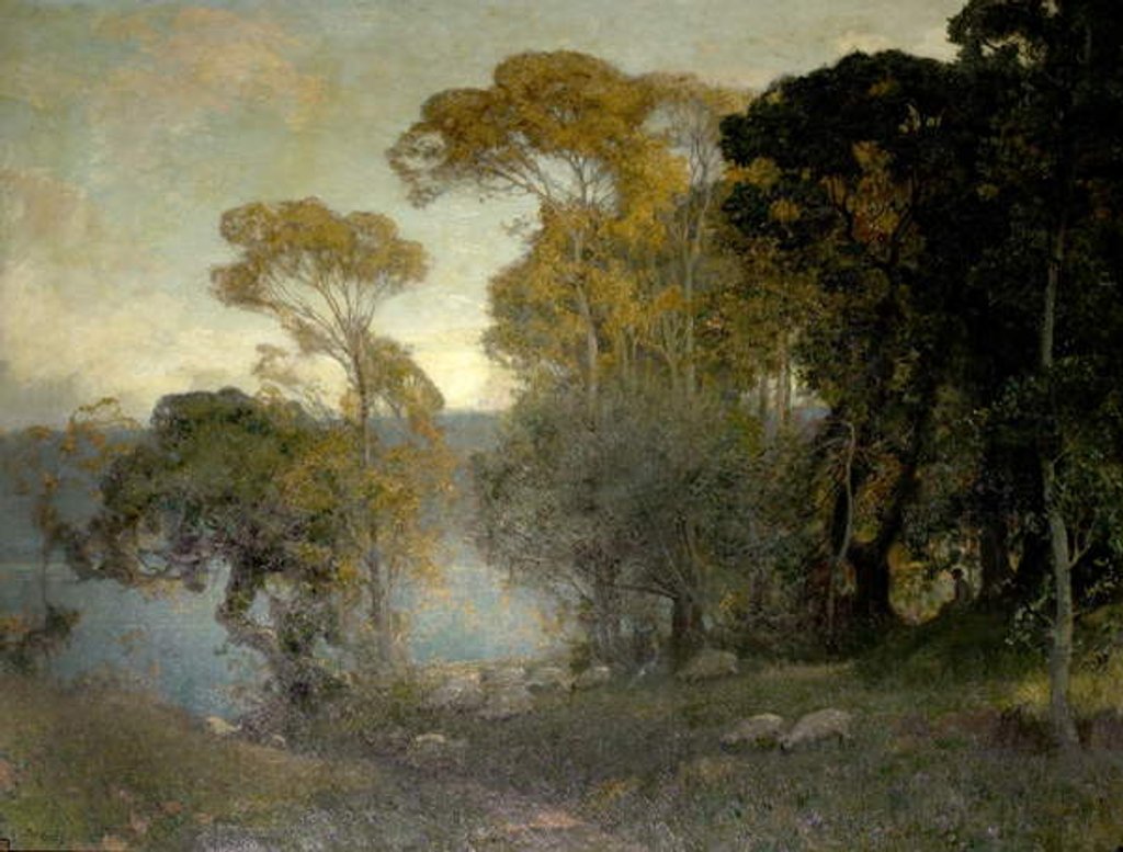 Detail of The Shepherd's Walk, Windermere, Cumbria by Alfred East