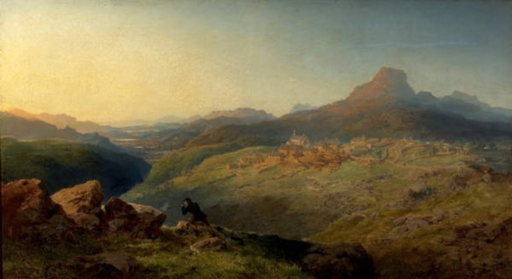 Detail of Town and Vale of Ffestiniog, Wales by Edmund John Niemann