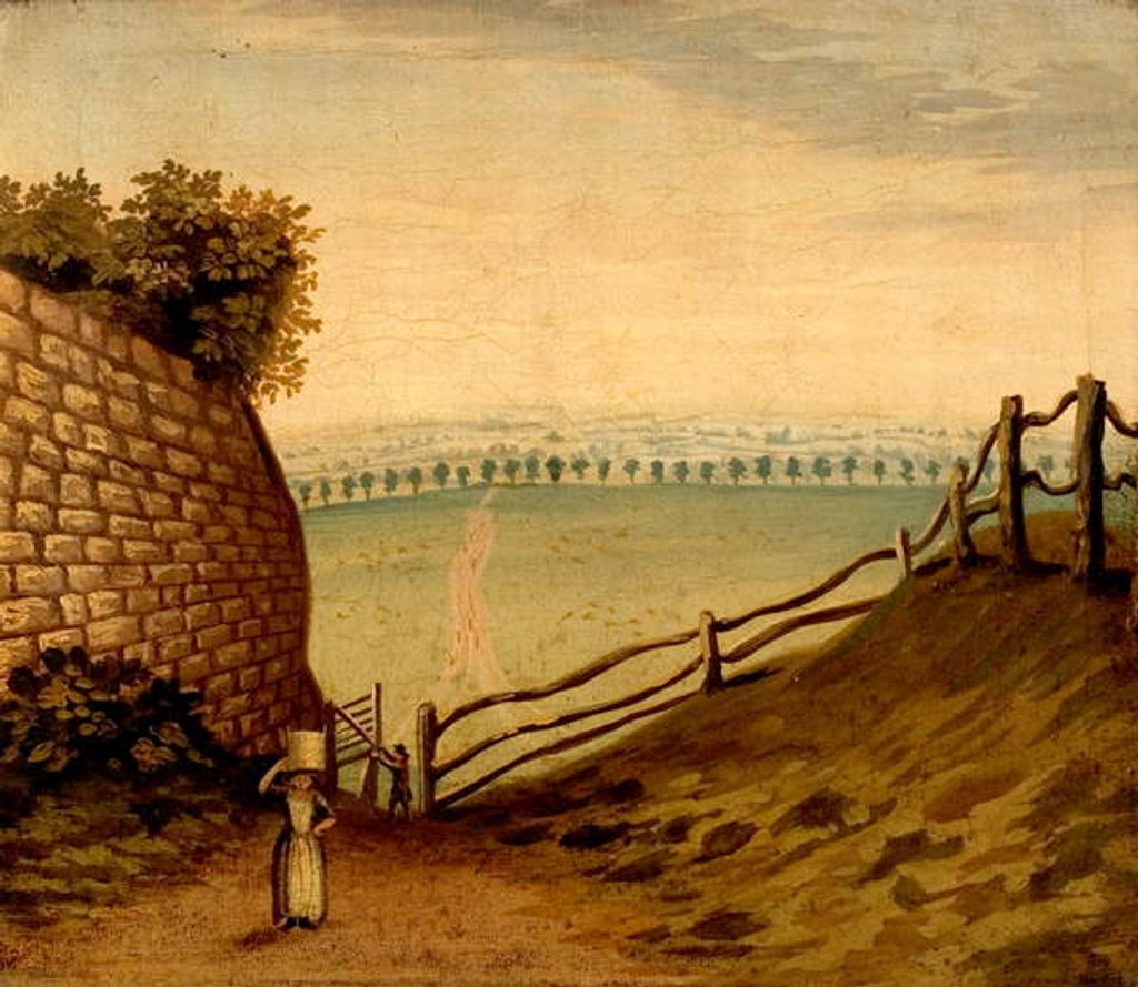 Detail of View of the Footpath to Lenton across Nottingham Park, c.1795 by British School