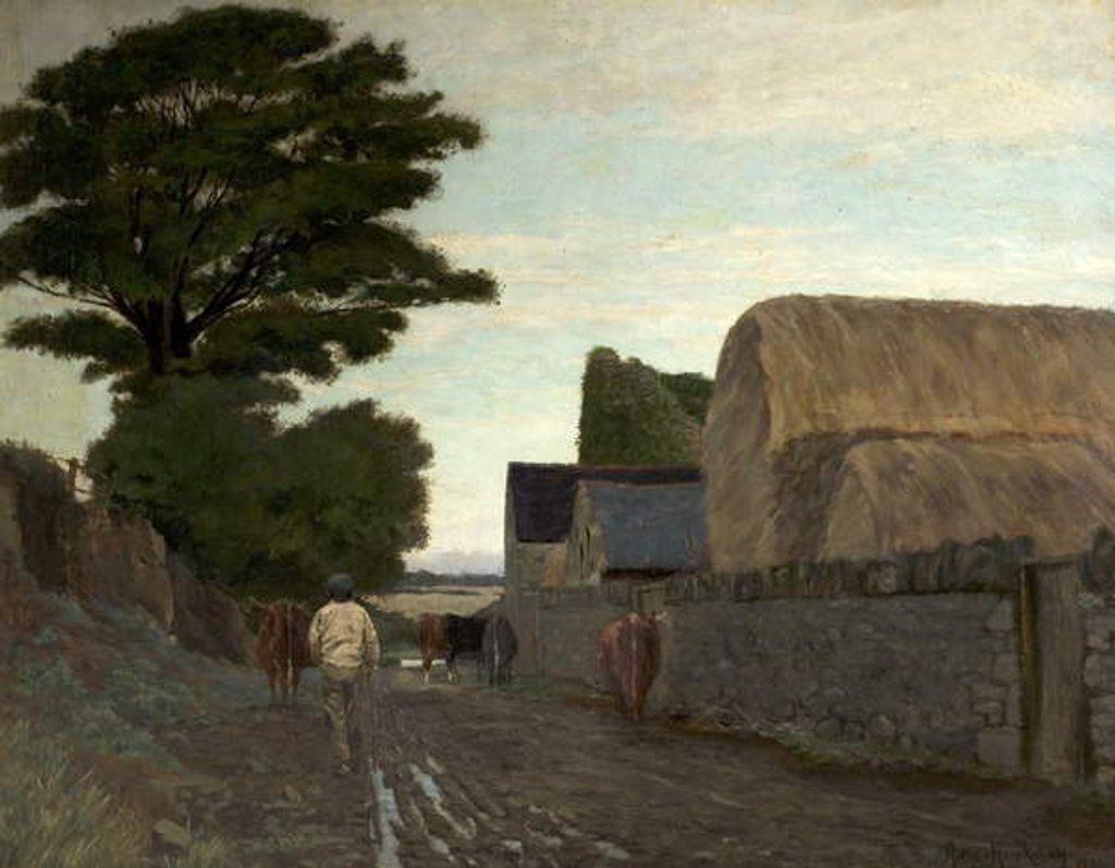 Detail of Driving up to Milk, 1881 by Arthur Hawksley