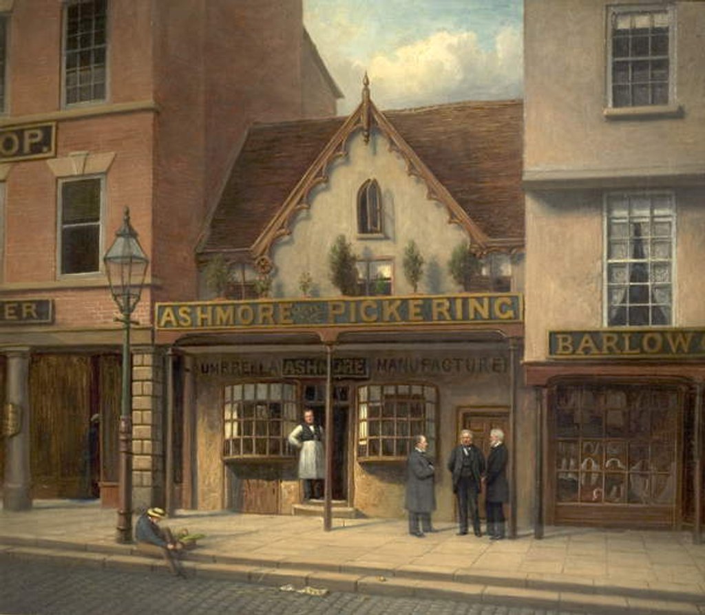 Detail of 39, Long Row, the Market Place, Nottingham, 1879 by Sylvanus Redgate