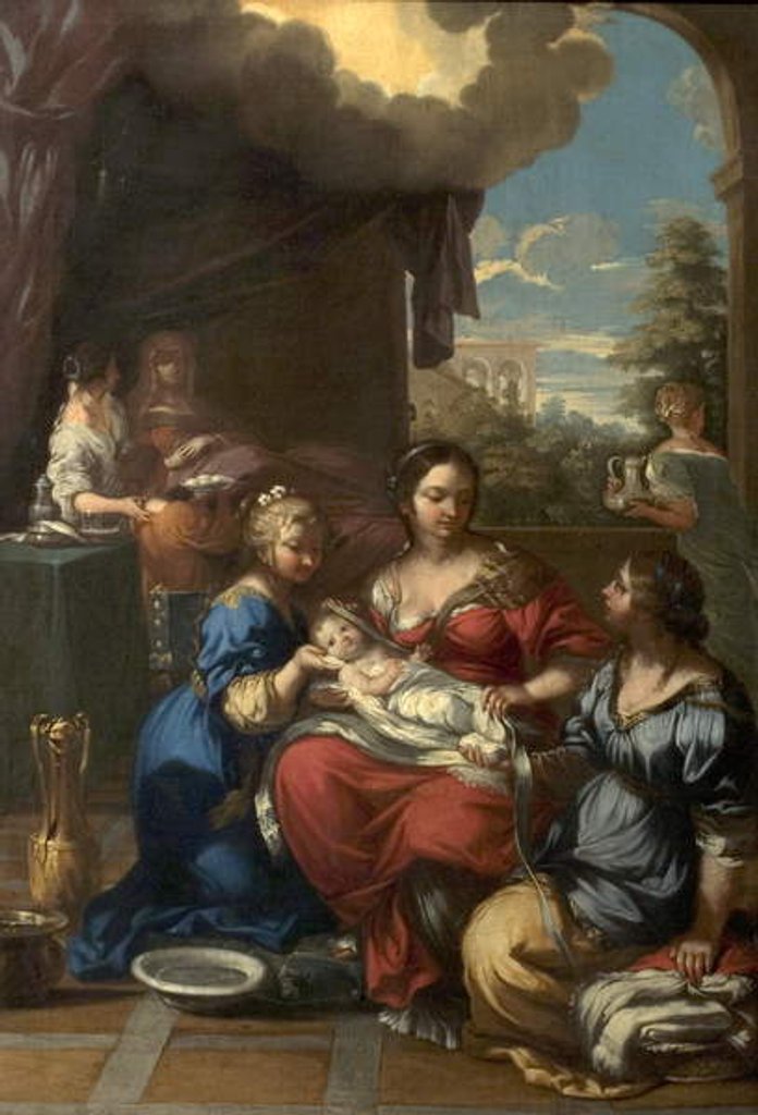 Detail of The Birth of the Virgin by Pietro da Cortona
