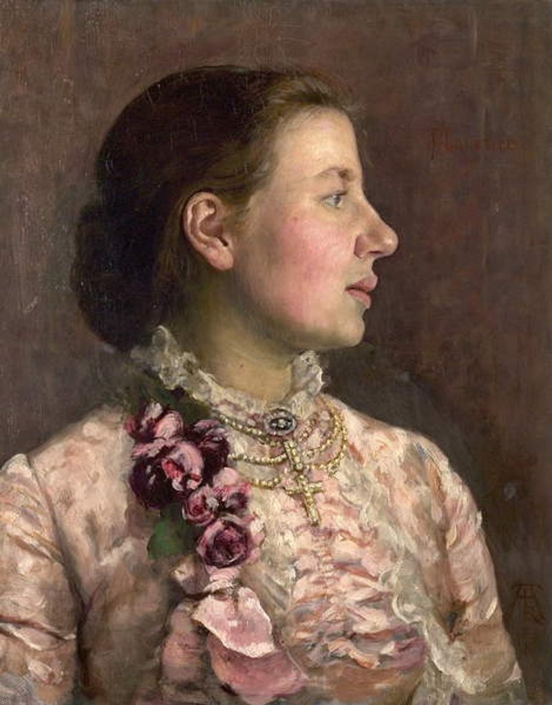 Detail of Mrs Florence H. Musgrave by Annie Louisa Swynnerton