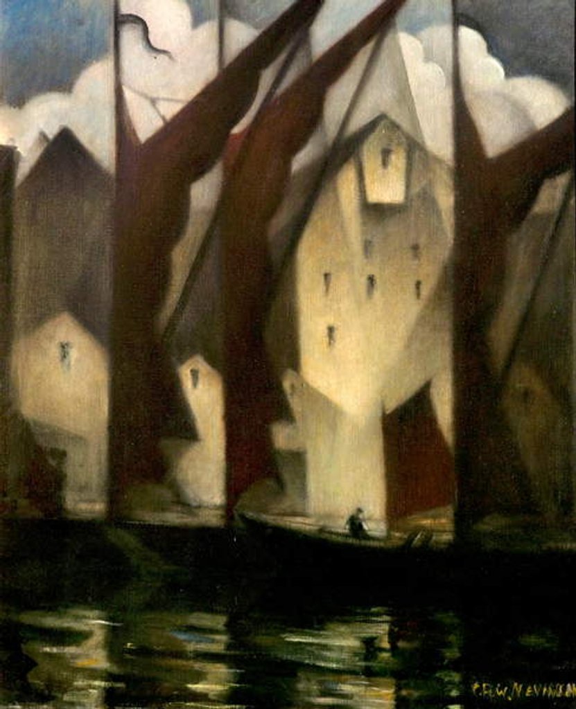Detail of Thameside, 1941 by Christopher Richard Wynne Nevinson