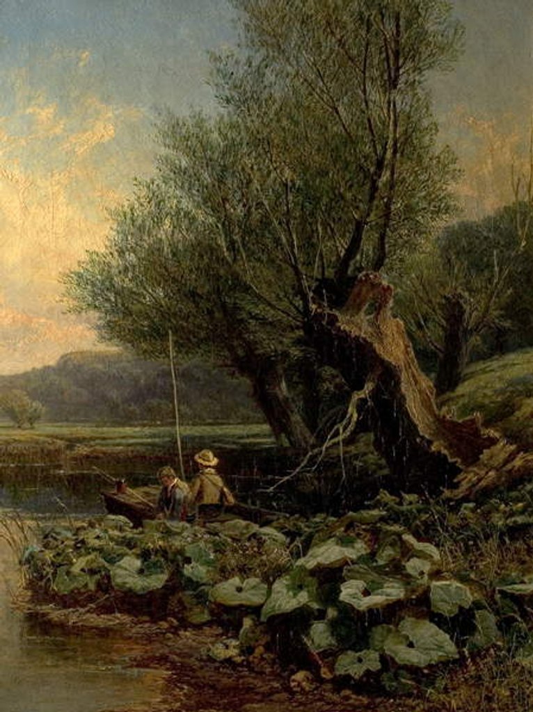 Detail of Young Anglers, 1868 by Edwin Ellis