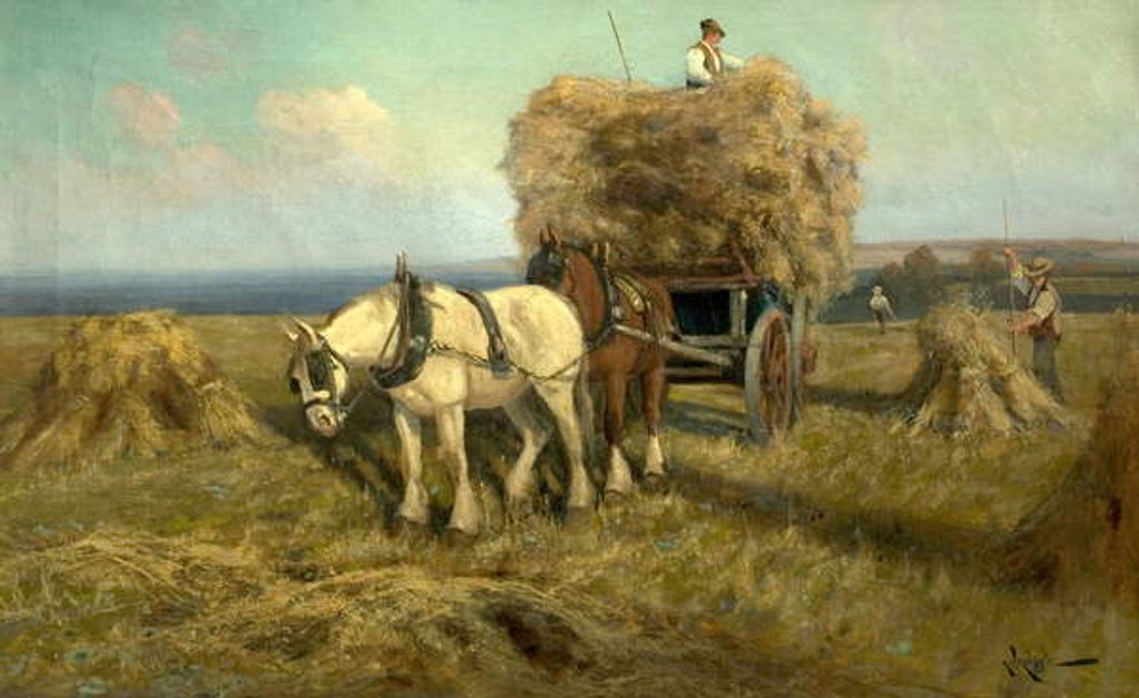 Detail of Loading the Harvest Wagon by Arthur Walker Redgate