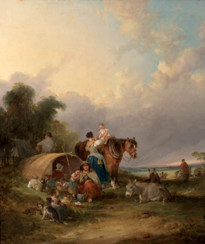 Detail of A Gypsy Encampment by William Snr. Shayer