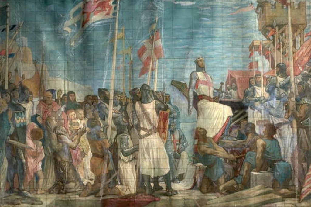 Detail of Richard the Lionheart Embarks on the Third Crusade, 1927 by Glyn Warren Philpot