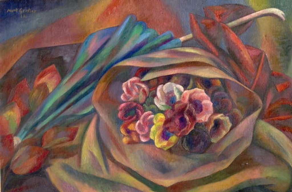 Detail of Bouquet and Sunshade by Mark Gertler